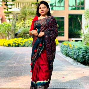 Silk batik saree