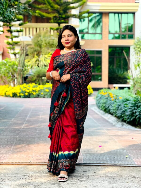 Silk batik saree